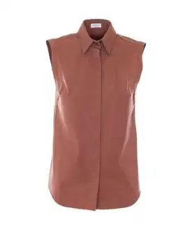 Brunello Cucinelli | Brunello Cucinelli Sleeveless Curved Hem Shirt