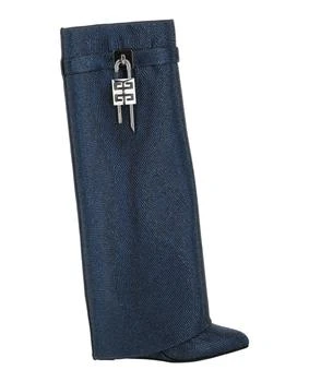 Givenchy | Shark Lock Wide Fit Pant Boots In Satin With Strass