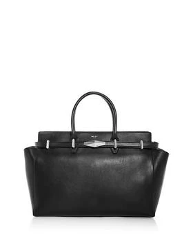 Diamond Belted Leather Tote