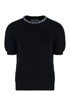 Prada | Prada Embellished Short-Sleeved Jumper