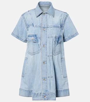 Sacai | Deconstructed denim minidress
