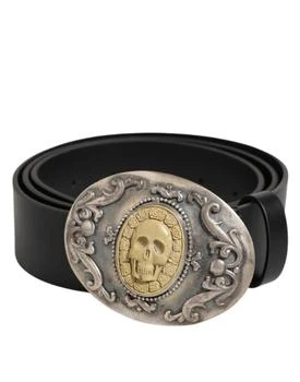 Dolce & Gabbana | Leather Ornate Metal Buckle Men Men's Belt