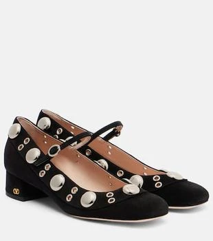 Valentino | Nellcôte studded suede Mary Jane pumps