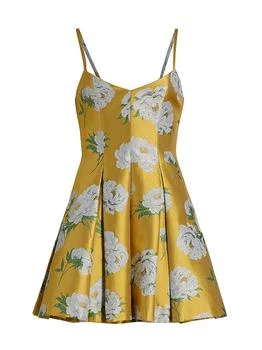 Isabelle Floral Pleated Flared Minidress