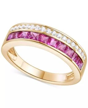 Macy's | Ruby (1-1/5 ct. t.w.) & Diamond (1/5 ct. t.w.) Ring in 14k Yellow Gold