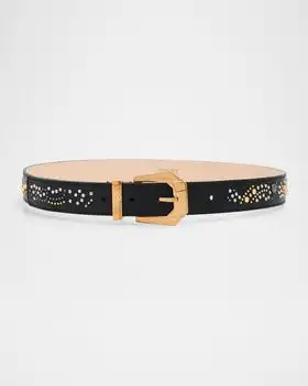 Versace | Medusa Heritage Studded Leather Belt
