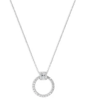 Bloomingdale's | Diamond Circle Pendant Necklace in 14K White Gold, 0.50 tcw