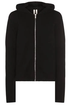 Rick Owens | Rick Owens Ribbed Zipped Hoodie