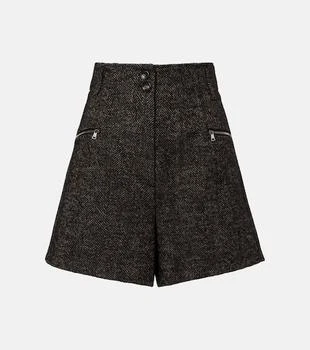 Max Mara | Herringbone wool-blend shorts