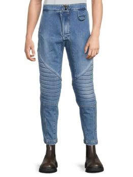 Balmain | Knee-Pad Faded Jeans