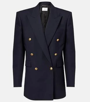 Yves Saint Laurent | Double-breasted wool chiné blazer