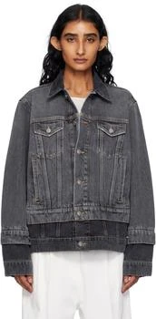 Stella McCartney | Black Tonal Panelled Denim Jacket