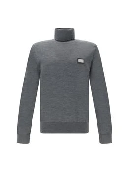 Dolce & Gabbana | Dolce & Gabbana Logo Engraved Roll-Neck Jumper