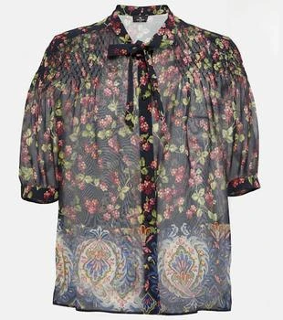ETRO | Tie-neck printed silk top