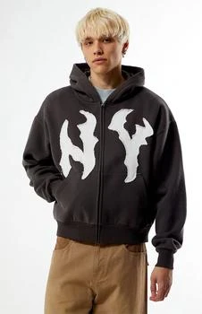 NY Raw Applique Full Zip Up Hoodie