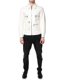 Dolce & Gabbana | Colla Full Zip Biker Coat Men's Jacket