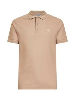 Burberry | BURBERRY | Beige cotton pique polo shirt with embroidered Equestrian Knight Design | Man | M