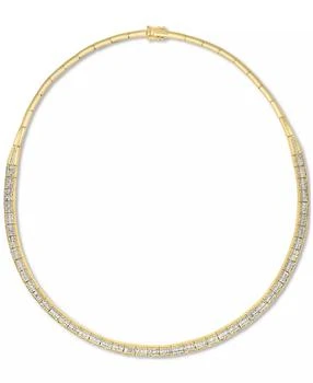 EFFY® Diamond Round 
Baguette 17" Collar Necklace (4 ct. t.w.) in 14k Gold (also available in White Gold)
