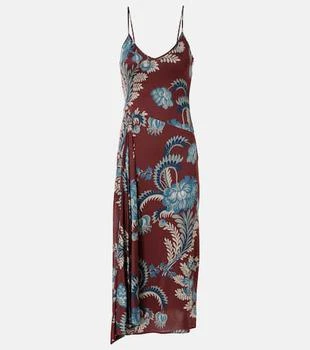 ETRO | Floral satin midi dress