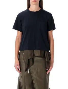 Sacai | Sacai Draped-Hem Asymmetric T-Shirt