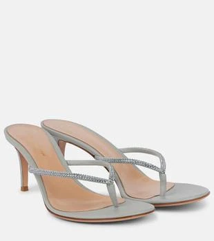 Gianvito Rossi | India 70 embellished suede thong sandals