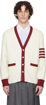 Thom Browne | Off-White Milano Stitch 4-Bar V Neck Rugby Cardigan