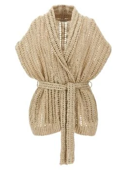 Brunello Cucinelli | Brunello Cucinelli Tied-Waist Knitted Cardigan