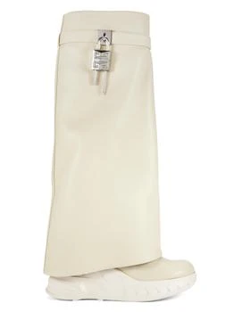 Givenchy | Shark Lock 75MM Leather Knee-High Boots