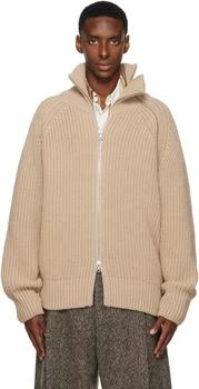 Dries Van Noten | Beige Zip Sweater