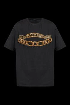 Balmain | Balmain Chain Motif Embellished Crewneck T-Shirt