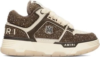 AMIRI | Brown & Beige Crystal MA-1 Sneakers