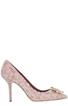 Dolce & Gabbana | Dolce & Gabbana Taormina Lace Embellished Pumps