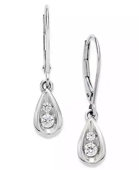 Macy's | Diamond Teardrop Earrings (1/4 ct. t.w.) in 14k White or Yellow Gold