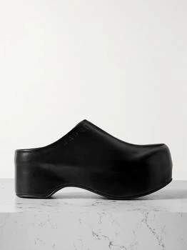 Marni | Sabot Leather Platform Clogs  - IT36