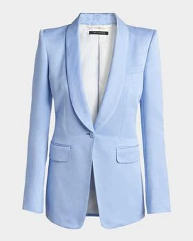 Cotton Velvet Single-Breasted Blazer