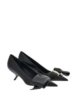 Salvatore Ferragamo | Women's Oversized-Bow Leather Pumps In Black