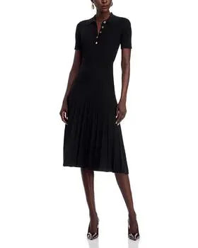 Fit & Flare Polo Midi Dress