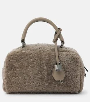 Brunello Cucinelli | Leather-trimmed shearling tote bag