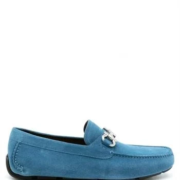 Salvatore Ferragamo | Men's Gancini Suede Driving Loafers In Blue