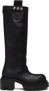 Rick Owens | Black Concordians Pull On Mega Tractor Boots