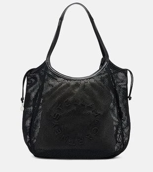 Stella McCartney | Logo mesh and canvas tote bag