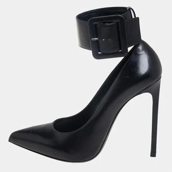 Yves Saint Laurent | Saint Laurent Black Leather Escarpin Ankle Cuff Pumps Size 39