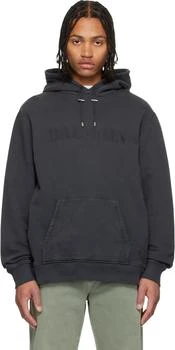 Balmain | Gray Vintage 
Balmain
 Embroidered Hoodie