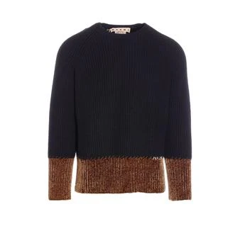 Marni | Marni Panelled Logo Embroidered Jumper