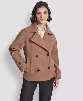 Women's Short Double Breasted Collared Coat, P/XS-XX