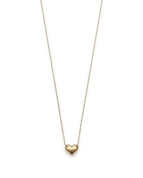 Bloomingdale's | Puffed Heart Necklace in 14K Yellow Gold, 18"