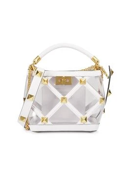 Valentino | Small Rockstud Leather See-Through Bucket Bag