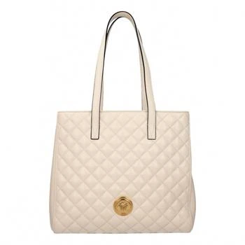 Versace | Women's La Medusa Quilted Leather Tote Bag In Ivory