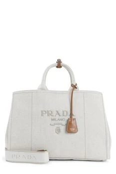 Prada | Prada Logo-Embroidered Top Handle Bag