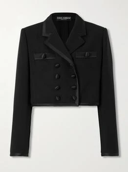 Dolce & Gabbana | Satin-trimmed Wool-blend Blazer  - IT48